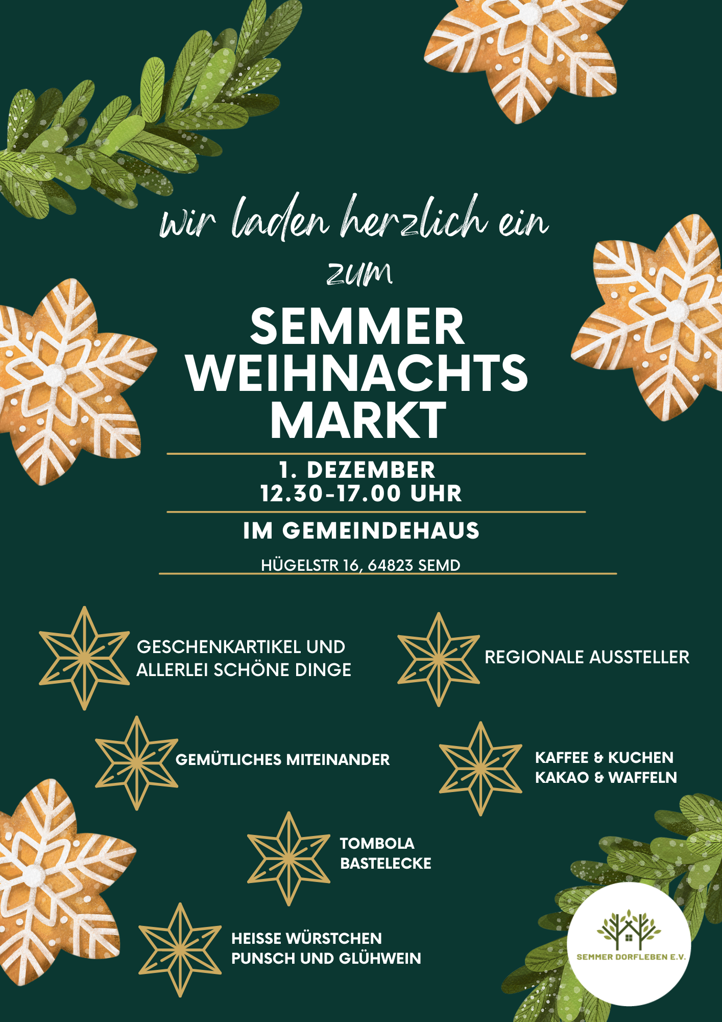 Semmer Dorfleben Weihnachtsmarkt Plakat - 1 Semmer Dorfleben Weihnachtsmarkt Plakat - 1