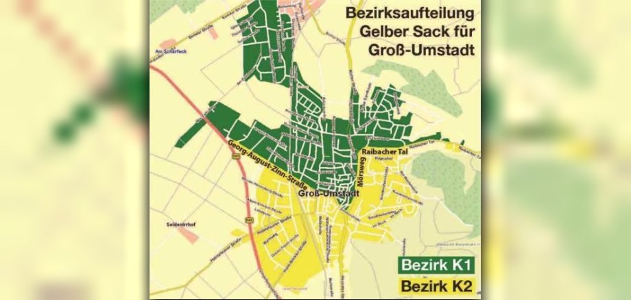 Bezirksaufteilung Karte