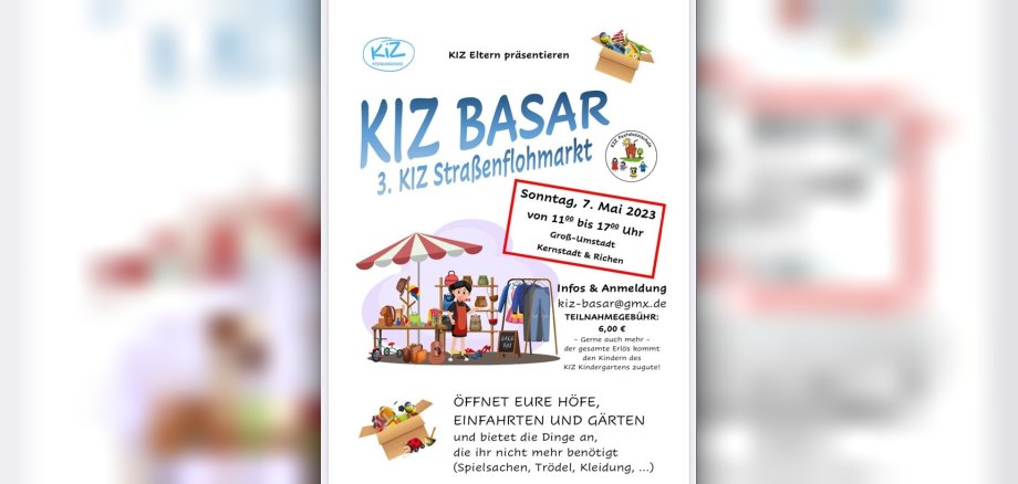 Plakat Straßenflohmarkt KIZ