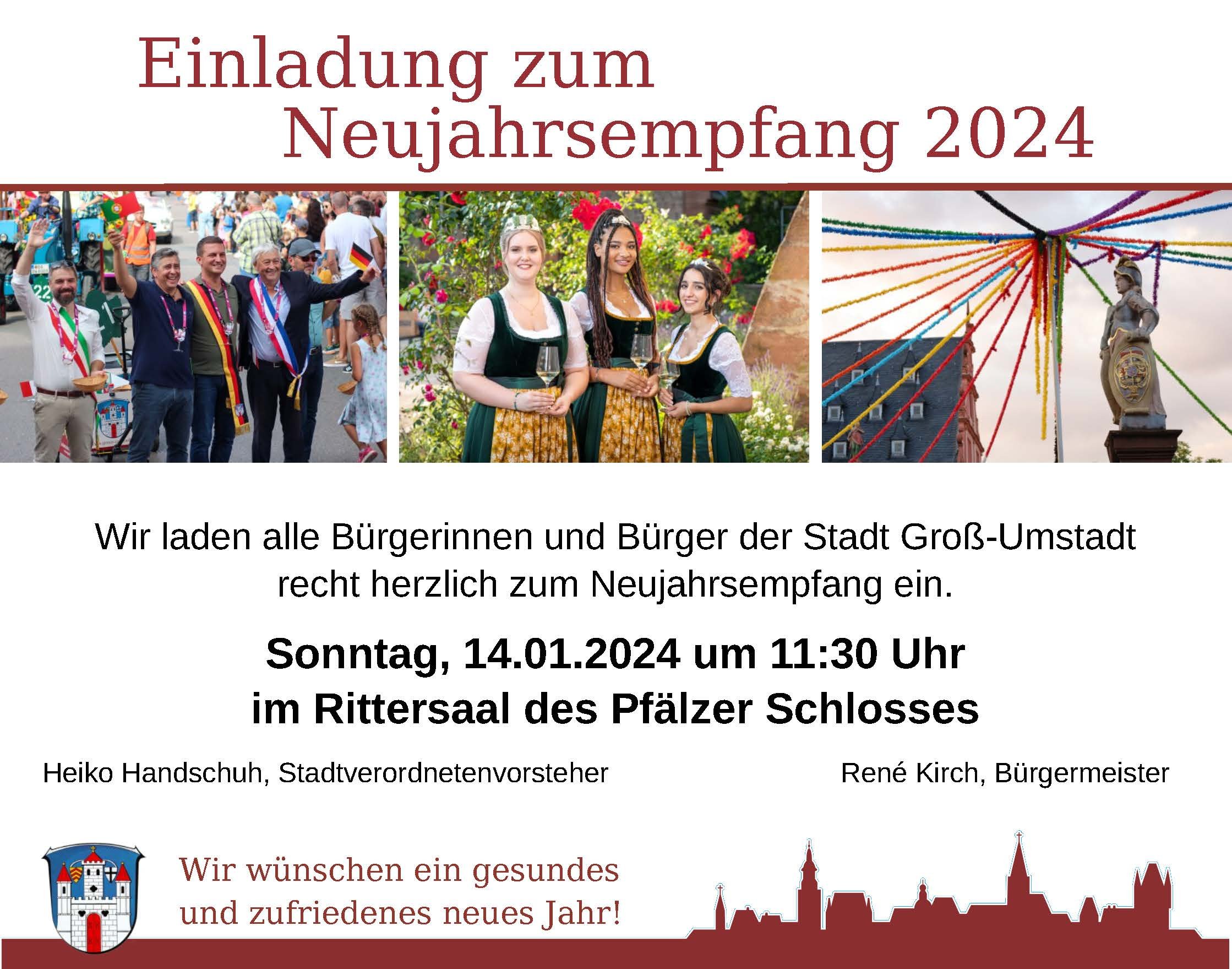 Einladung zum Neujahrsempfang am 14. Januar 2024