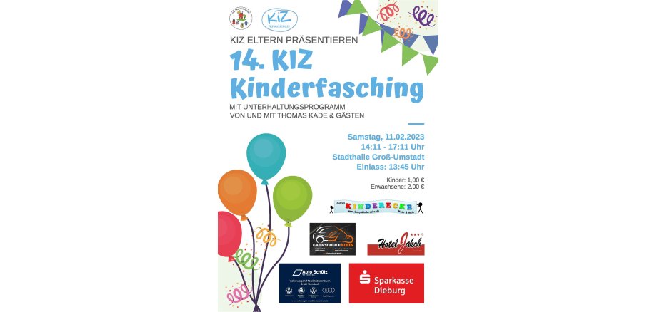 Plakat KIZ Kinderfasching
