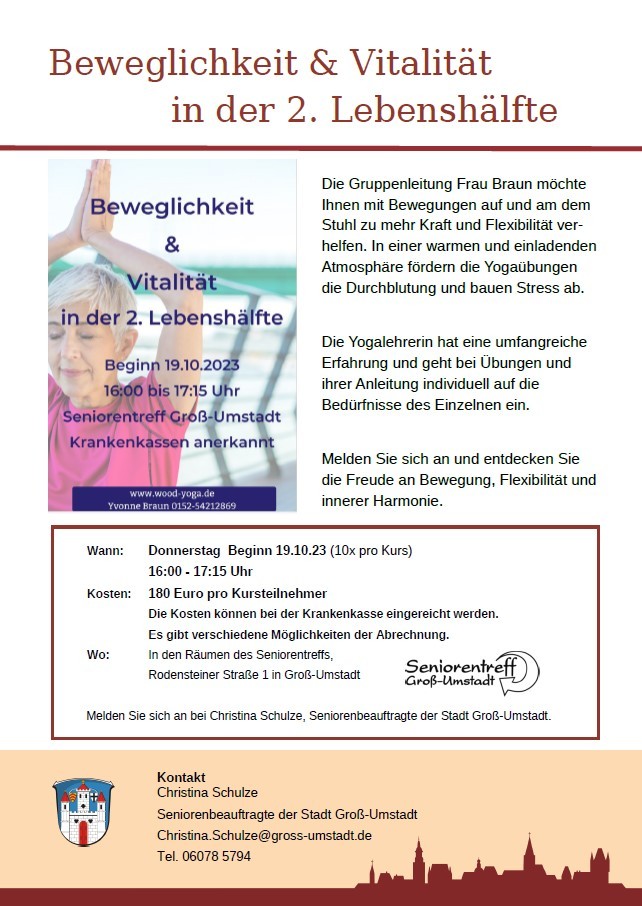 Beweglichkeit und Vitalität in der zweiten Lebenshälfte