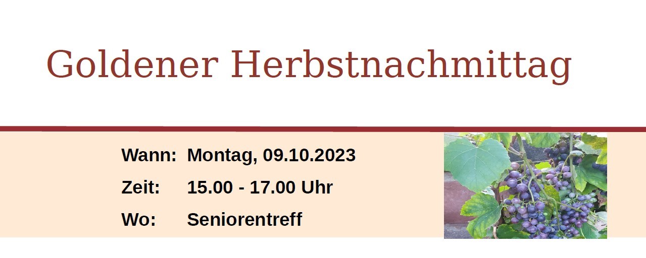 Goldener Herbstnachmittag im Seniorentreff