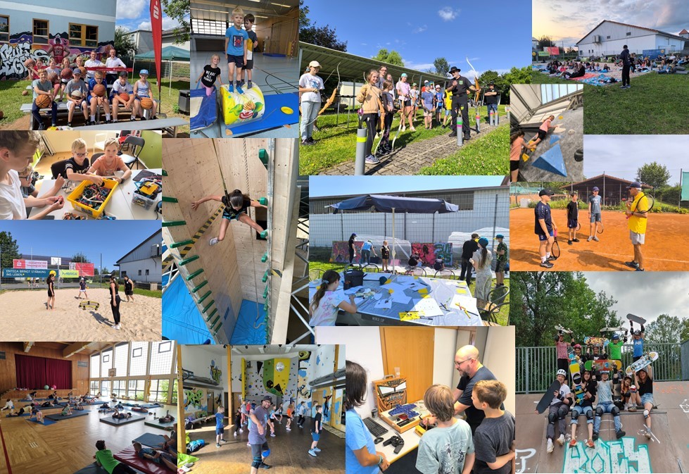 Collage verschiedene Angebote der Ferienspiele