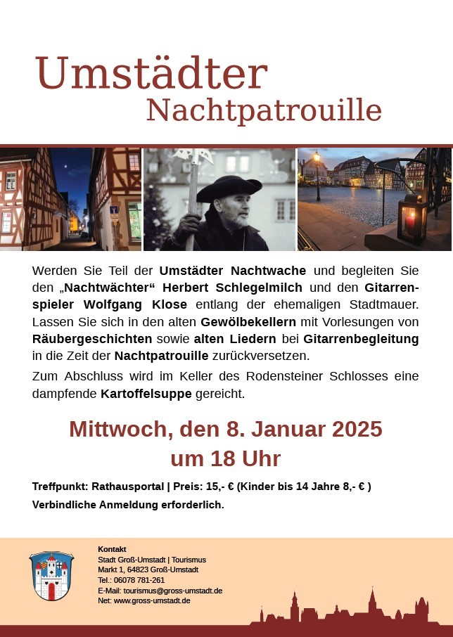 Plakat Umstädter Nachtpatrouille