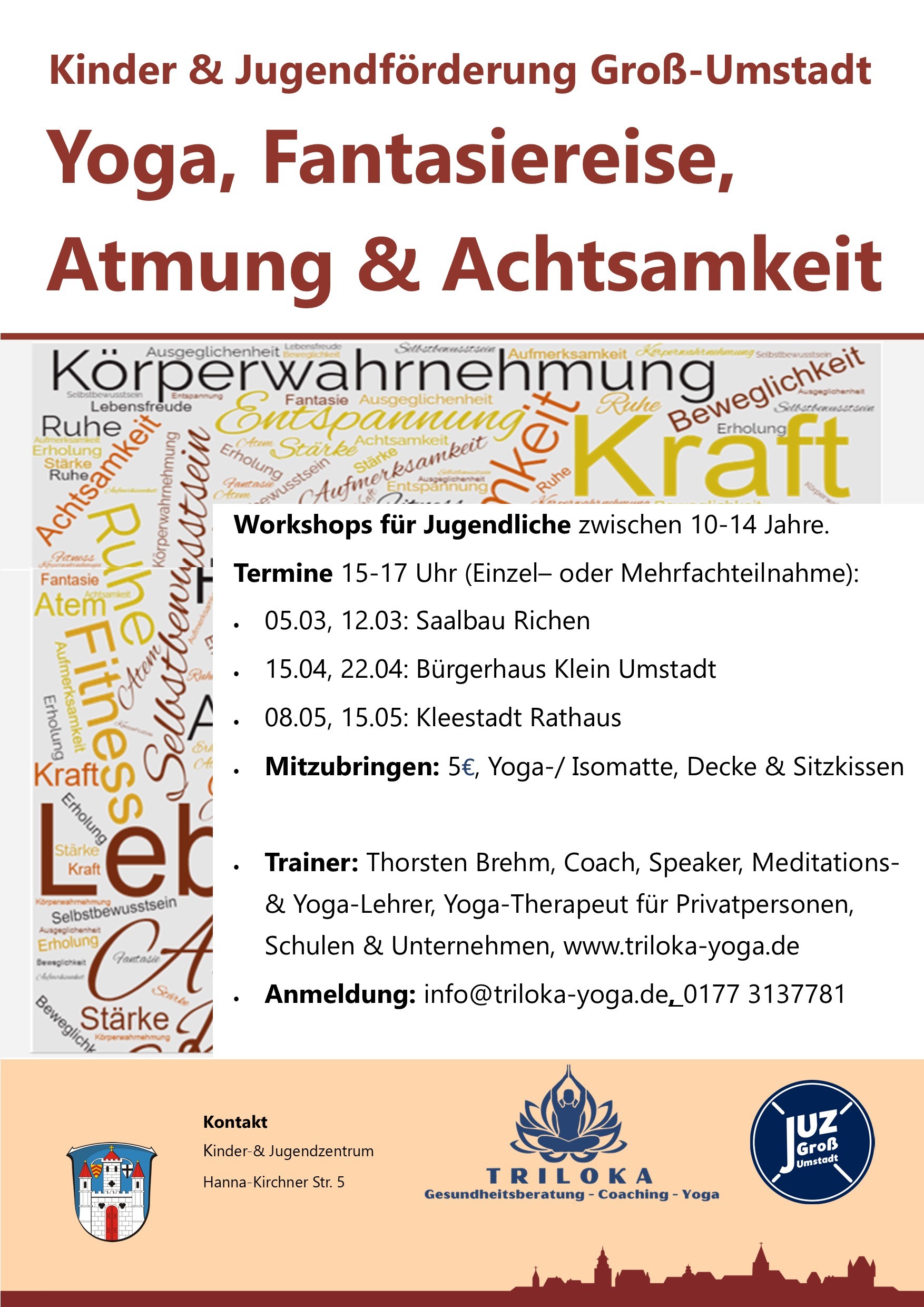Plakat Yoga für Jugendliche