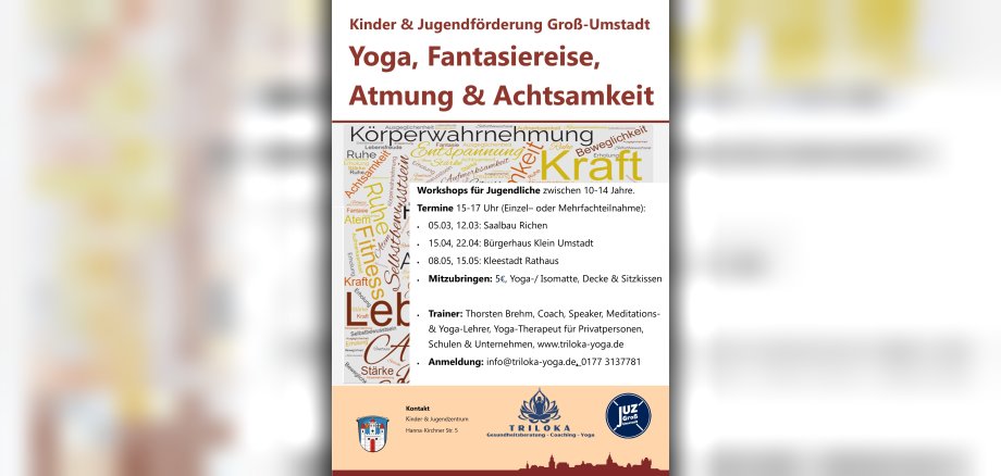 Plakat Yoga für Jugendliche