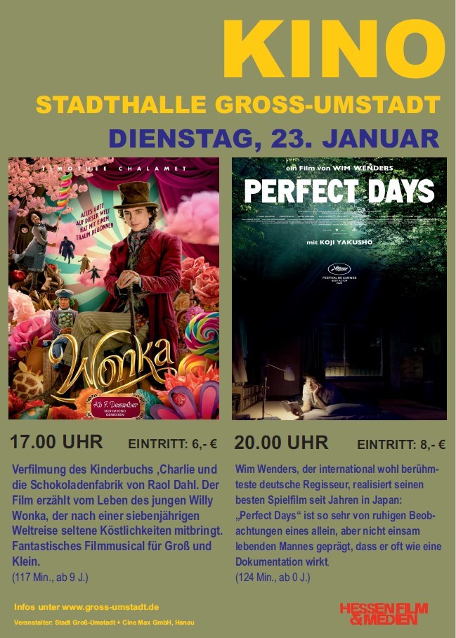 Kinoplakat Wonka und Perfect Days