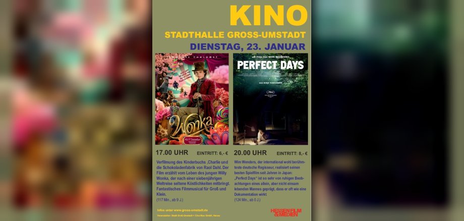 Kinoplakat Wonka und Perfect Days