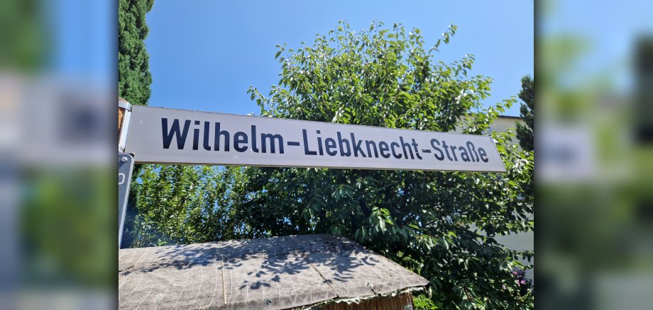 Straßenschild Wilhelm-Liebknecht-Straße