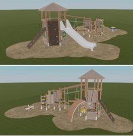 Konzeptzeichnung Spielplatz Aussiger Straße