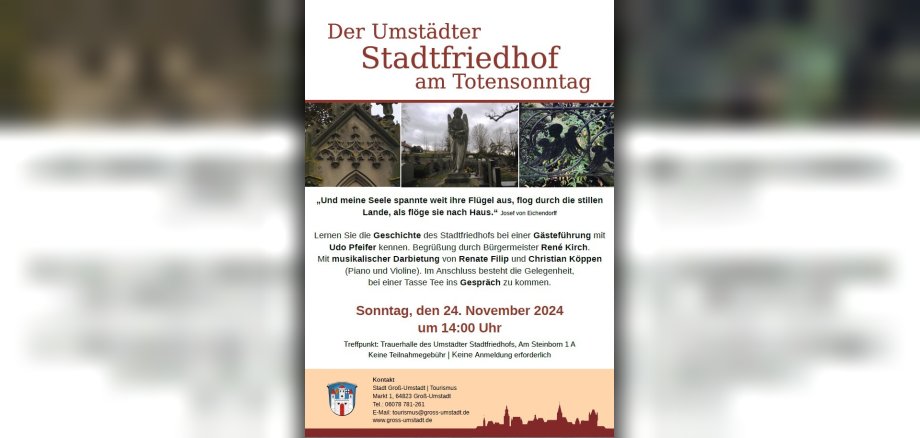 Plakat Führung über den Stadtfriedhof am Totensonntag