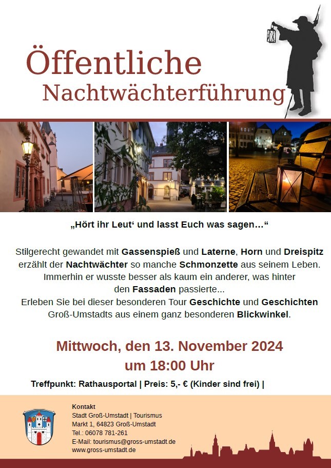 Plakat Nachtwächterführung