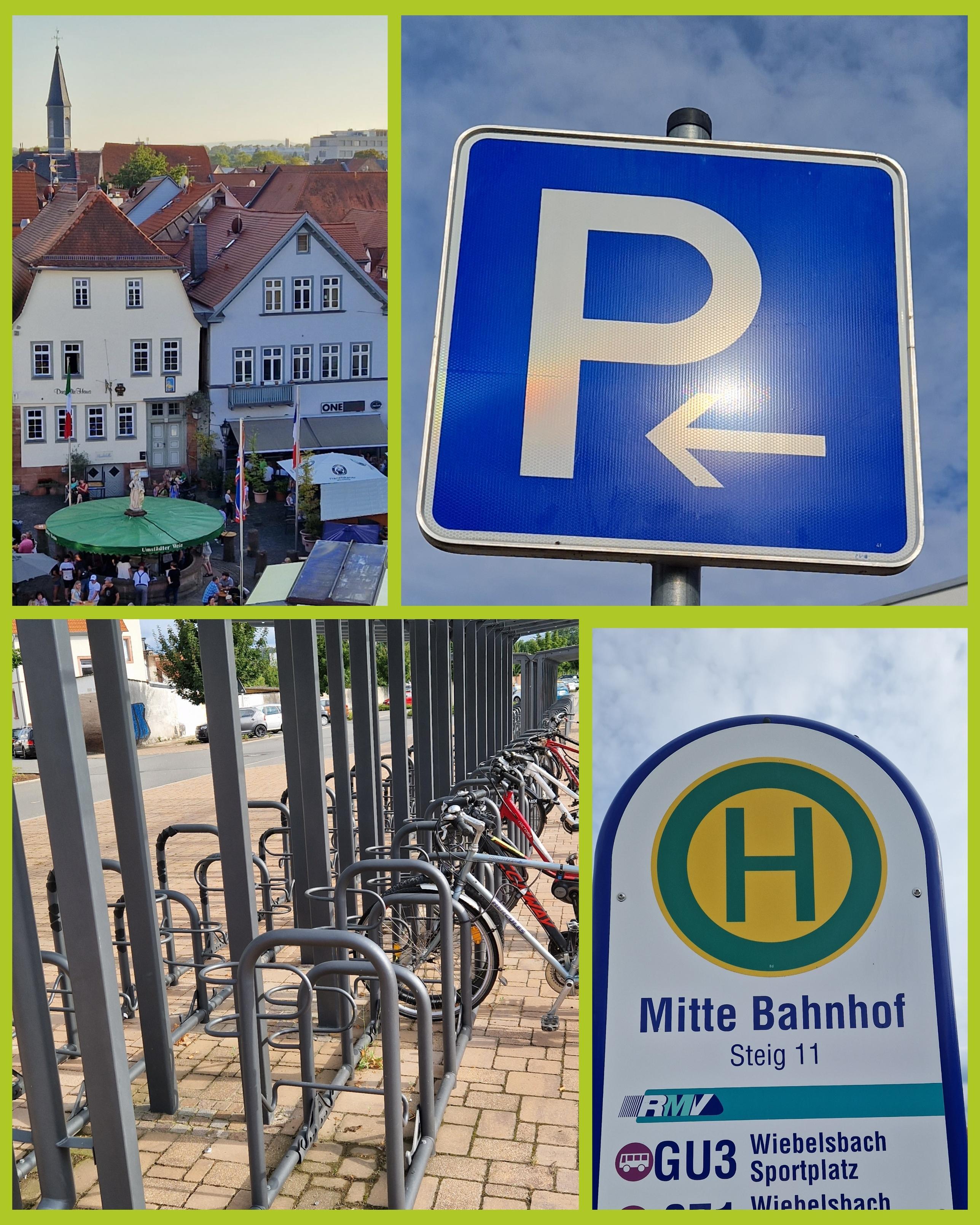 Sicht auf den Marktplatz während des Winzerfestes