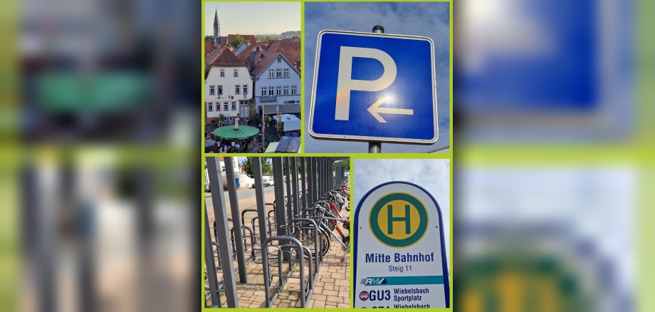 Sicht auf den Marktplatz während des Winzerfestes