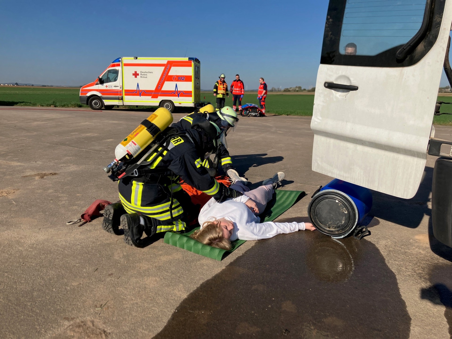 Unfallübung Feuerwehr