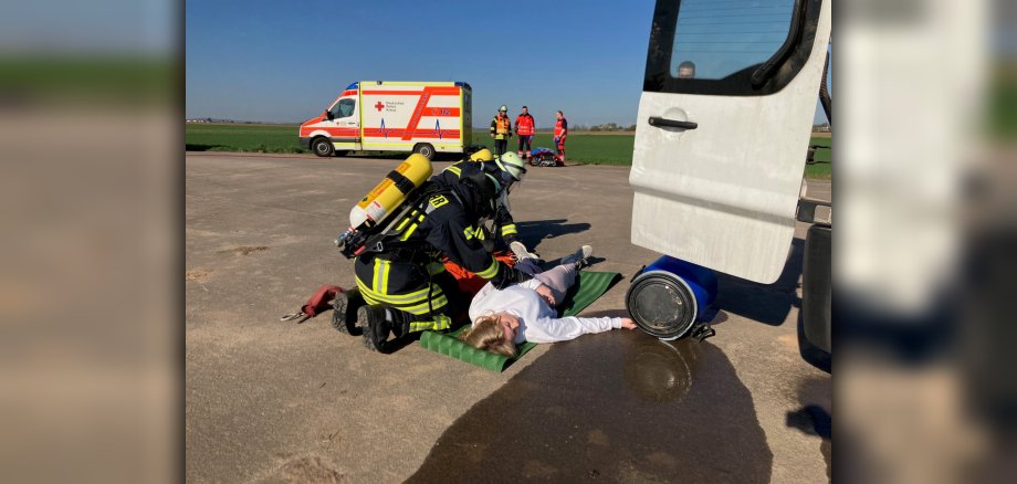 Unfallübung Feuerwehr