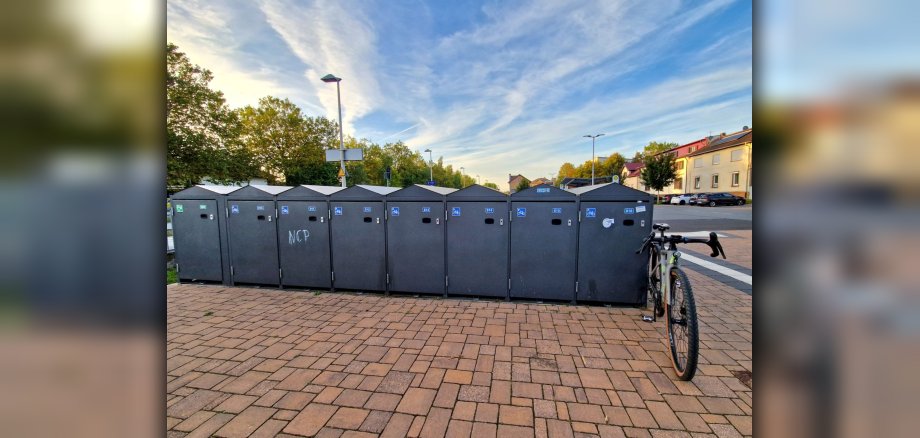 Foto: Fahrradboxen am Bahnhof GU-Mitte