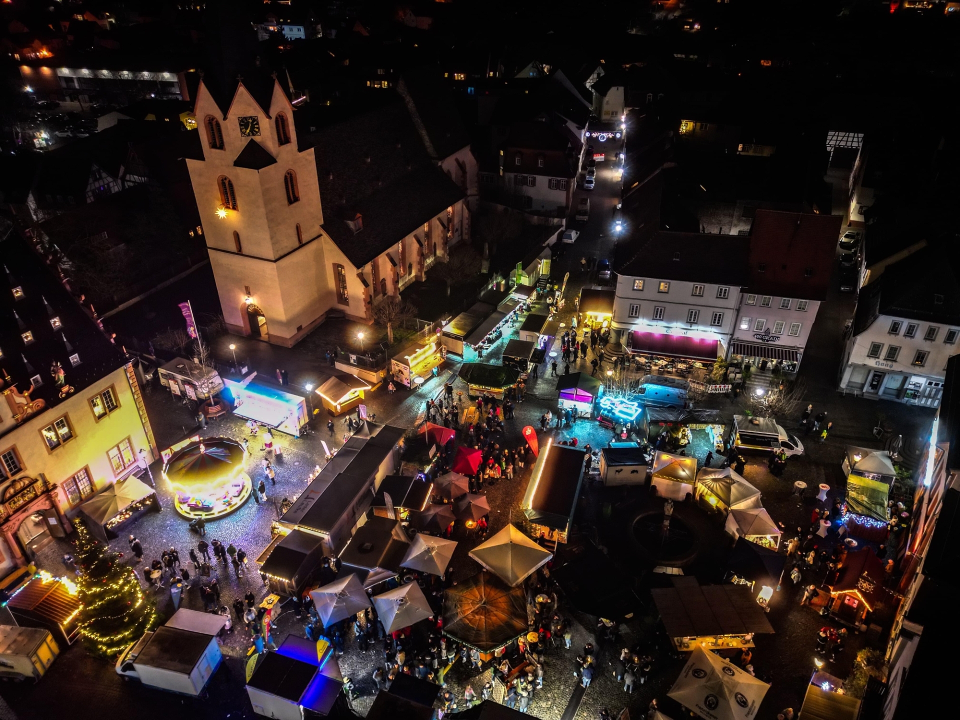 Adventsmarkt von oben