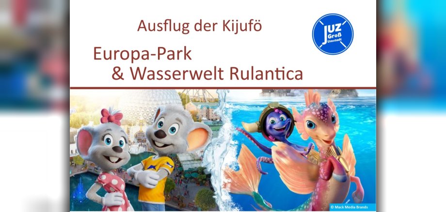 Plakat Ausflug des Jugendzentrums in den Europa-Park