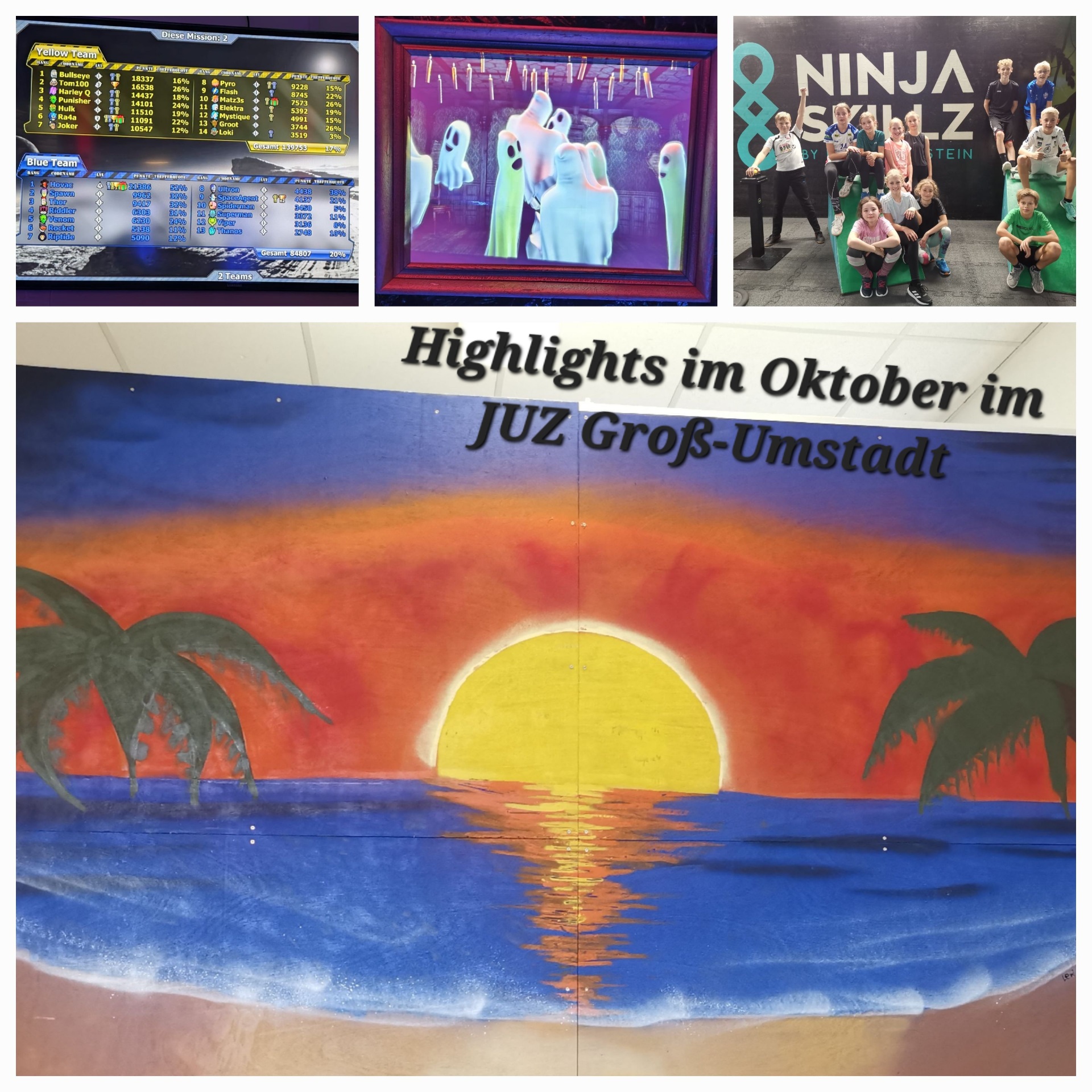 Collage der Aktionen im Oktober