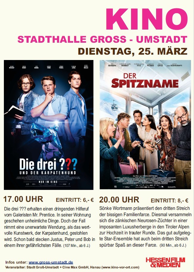 Plakat Stadthallenkino März
