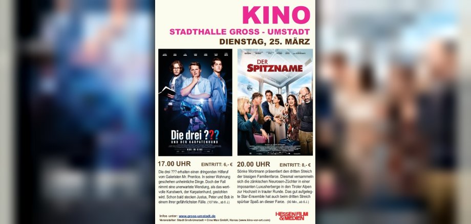 Plakat Stadthallenkino März