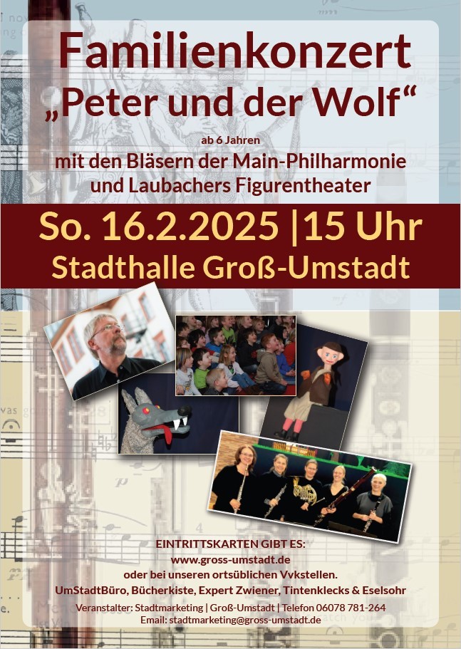 Plakat Peter und der Wolf