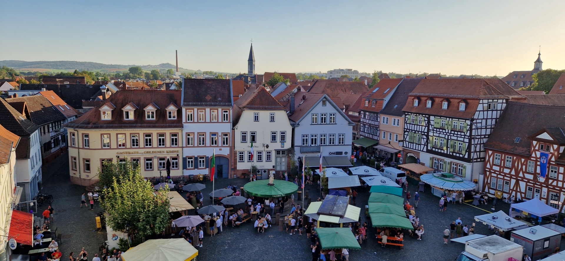 Blick auf den Marktplatz von oben