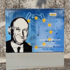 Bild: Graffito am Stromkasten