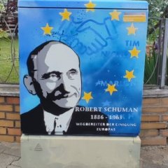 Bild: Graffito am Stromkasten