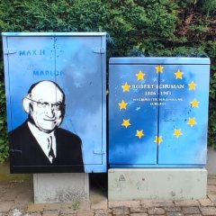 Bild: Graffito am Stromkasten
