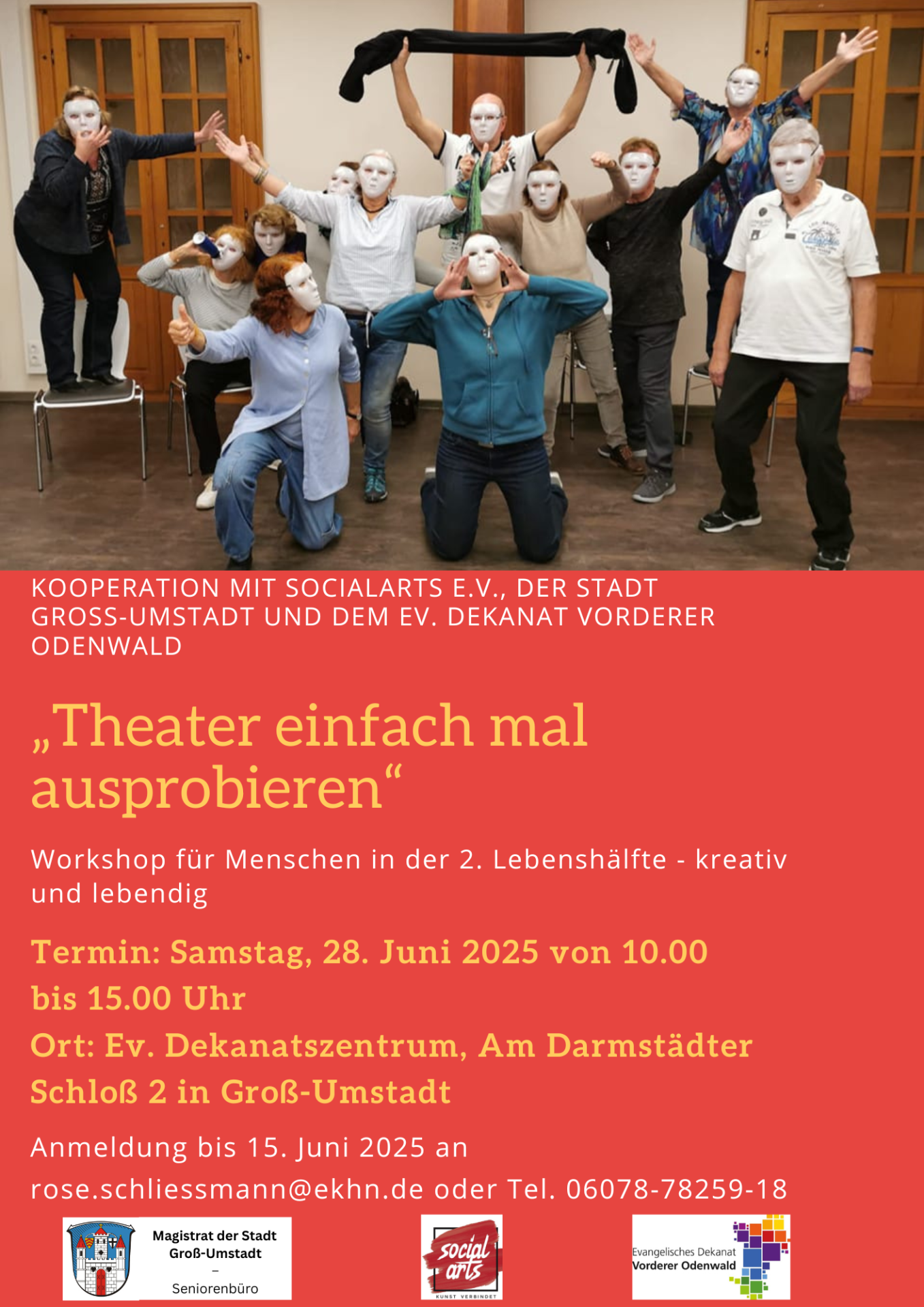 Plakat Theaterworkshop - Theater einfach mal ausprobieren mit Bild