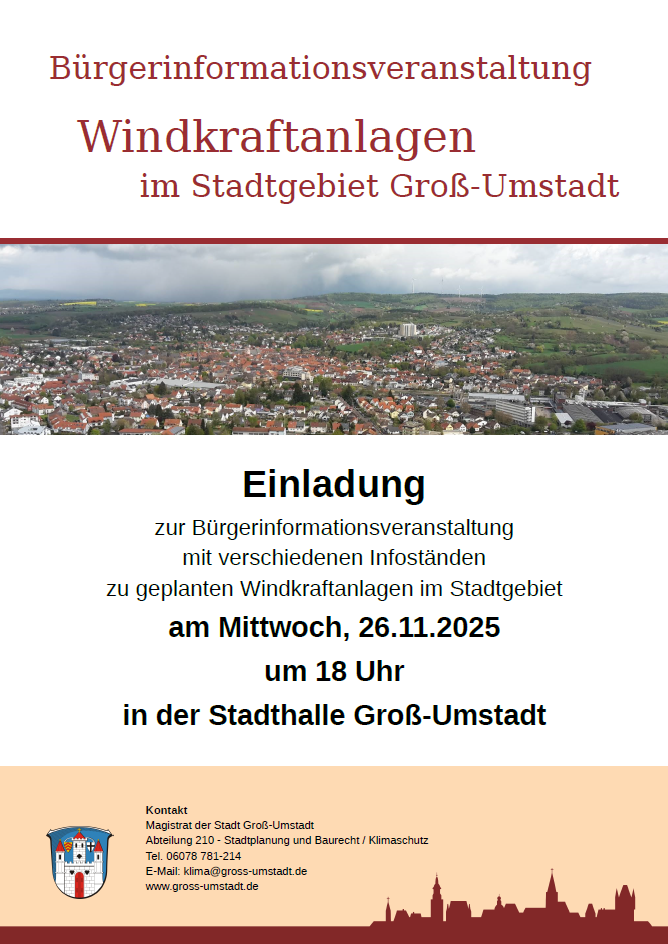 Plakat Einladung Bürgerinformationsveranstaltung