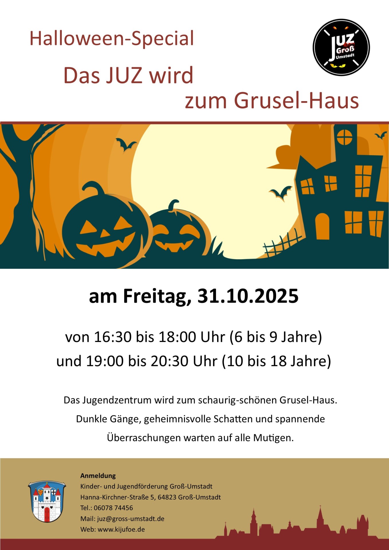 Plakat Halloween Special im JUZ