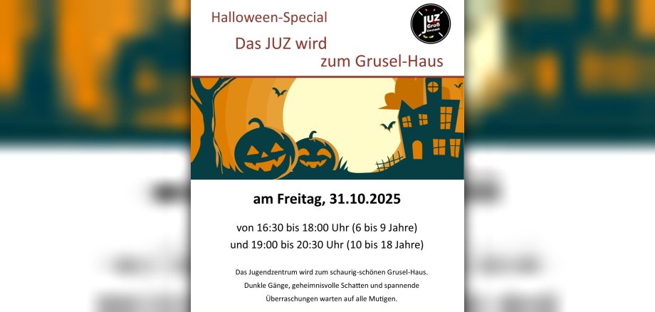 Plakat Halloween Special im JUZ