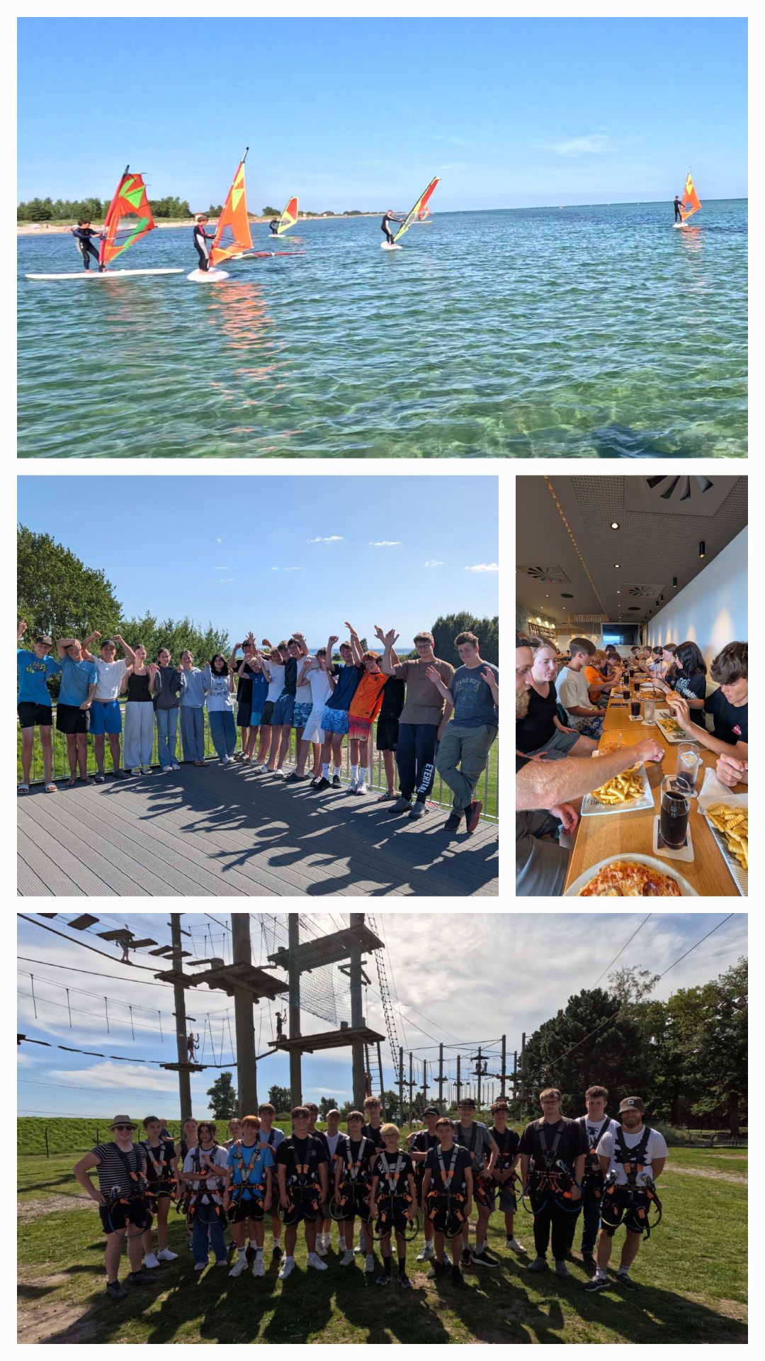 Collage der Aktivitäten bei der Jugendfreizeit