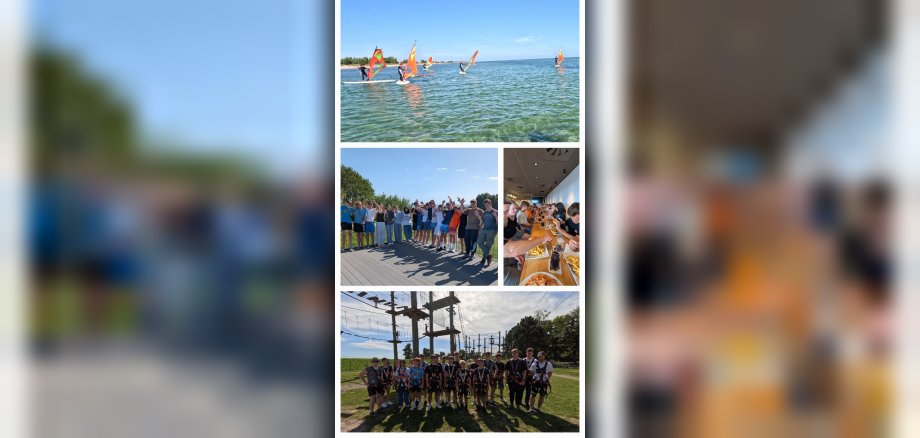 Collage der Aktivitäten bei der Jugendfreizeit
