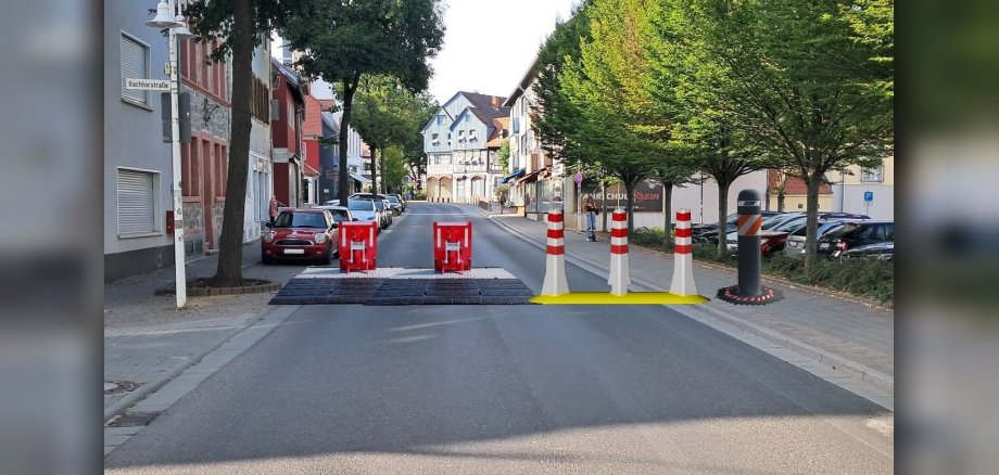 Zufahrtssperren in der Höchster Straße