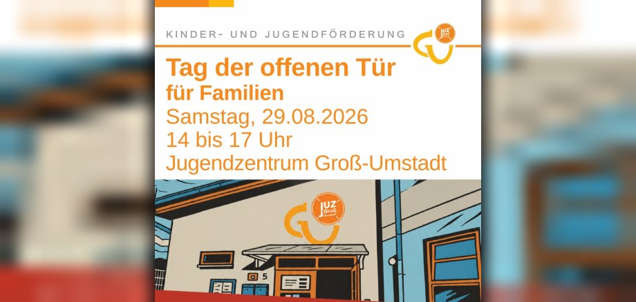 Plakat Tag der offenen Tür im Jugendzentrum