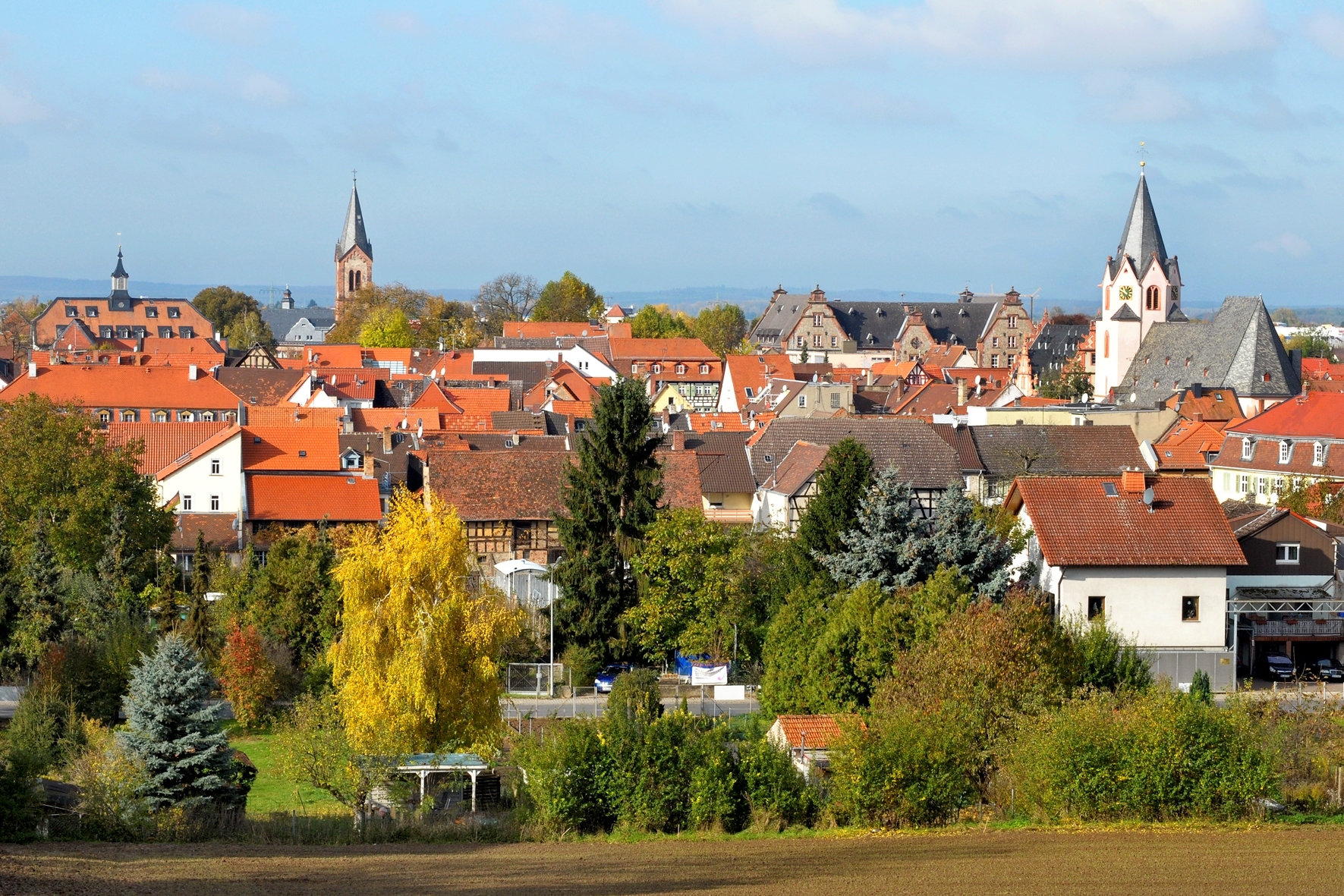 Blick auf die Stadt Groß-Umstadt