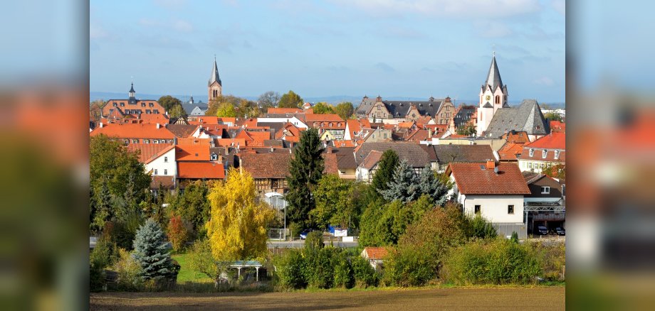 Blick auf die Stadt Groß-Umstadt