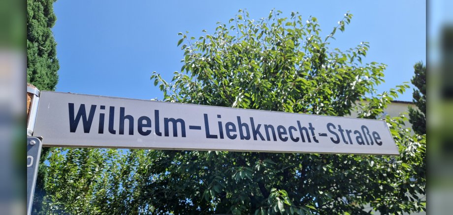 Straßenschild Wilhelm-Liebknecht-Straße