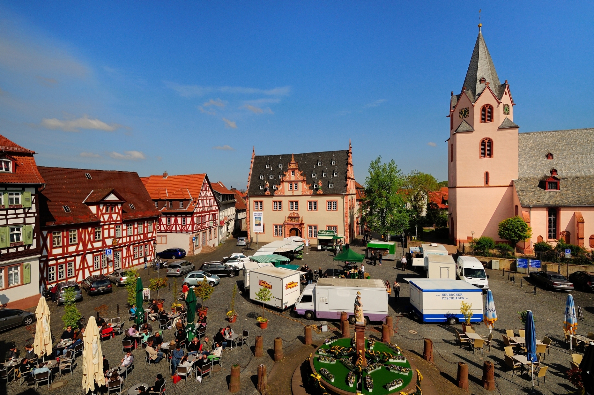 Wochenmarkt von oben