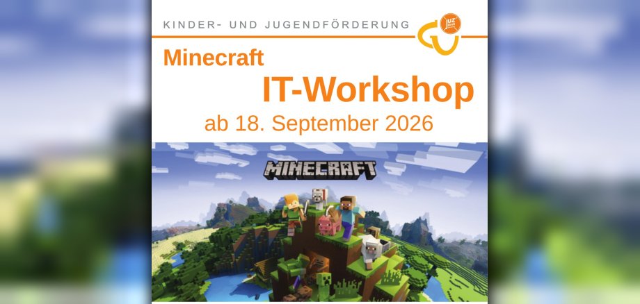Plakat Minecraft Workshop im Jugendzentrum